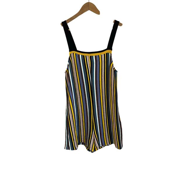 Zara Colorful Striped Retro Style Summer Romper NWT Size M - Picture 1 of 7